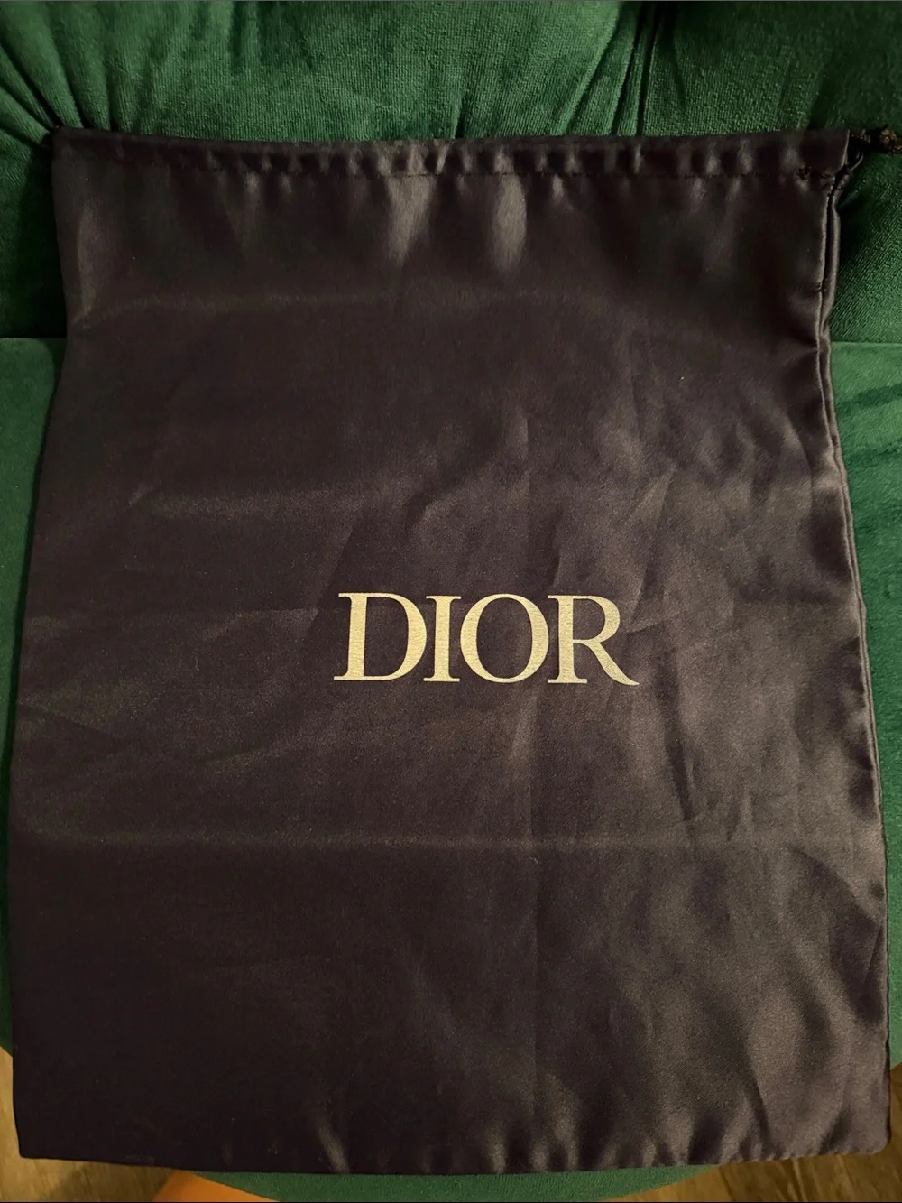 Dior Vintage Trotter Burgundy Continental Kisslock Wallet with Navy Dust Bag